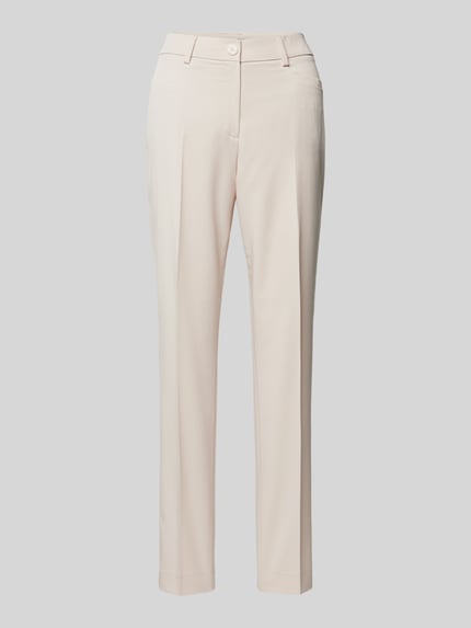 MORE & MORE Spodnie materiałowe o kroju slim fit w kant Piaskowy 2