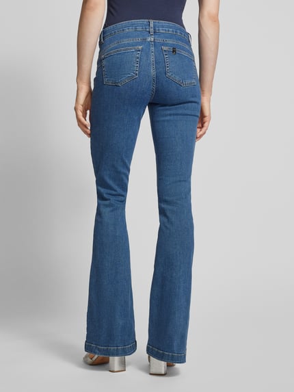 Liu Jo White High waist flared jeans met riemlussen Jeansblauw - 5