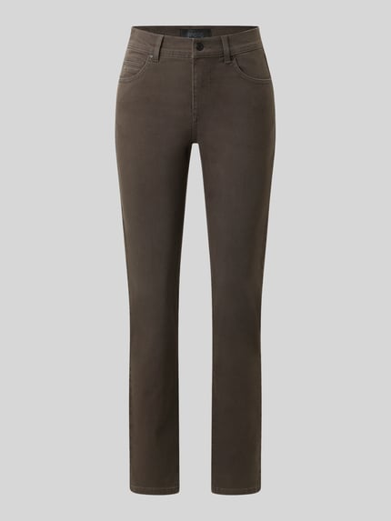 ANGELS Slim Fit Jeans aus Baumwoll-Mix Modell 'CICI' Dunkelbraun 2