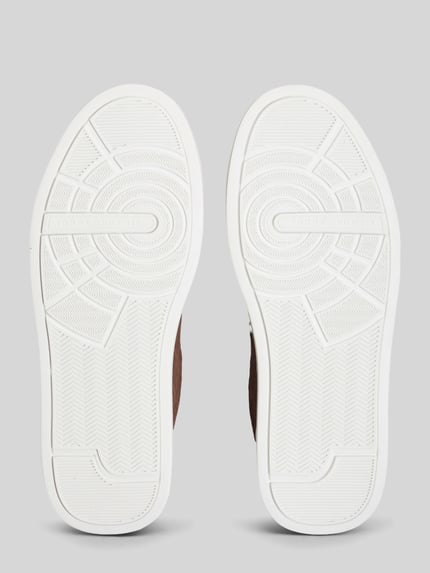 Tommy Hilfiger Sneakers van echt rundleer Donkerbruin - 3