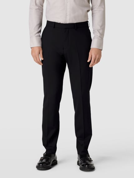 s.Oliver BLACK LABEL Slim Fit Anzughose mit Bügelfalten Modell 'OULTIMATE' Black 4