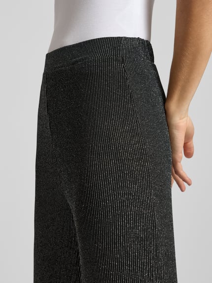 ONLY Wide Leg Hose mit elastischem Bund Modell 'CAROL' Silber 3