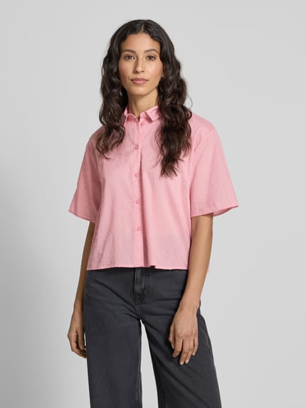 Jake*s Casual Boxy Fit Bluse mit 1/2-Arm Fuchsia 4