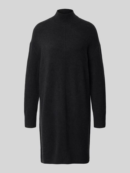 Produktfoto, Oversized Strickkleid aus Schurwoll-Mix von Marc O'Polo Denim, unifarben grau, Mini-Länge, gerippte Abschlüsse, Stricktextur