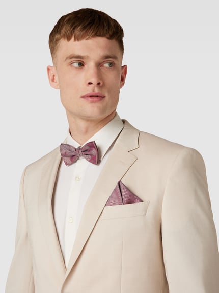 Prince Bowtie Fliege und Einstecktuch im Set aus reiner Seide Bordeaux 1