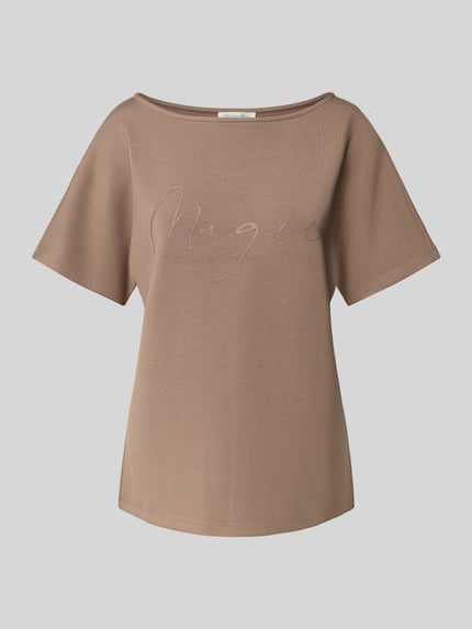 Christian Berg Woman Sweatshirt mit 1/2-Arm Mittelbraun 2