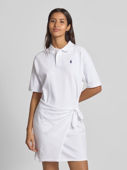Polo Ralph Lauren Polokleid mit Knotendetail Weiss 4