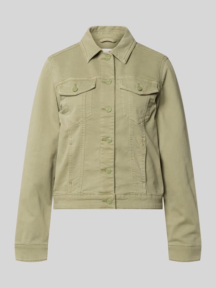s.Oliver RED LABEL Kurtka jeansowa o kroju regular fit z mieszanki bawełny Limonkowy 2