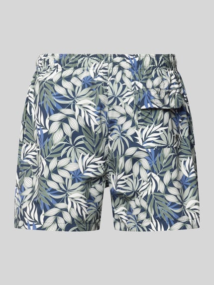 Productfoto, zwembroek in all-over look van MCNEAL, heren, regular fit, elastische band, tunnelkoord, blauw-wit-groene print