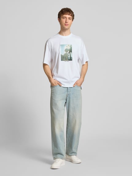 ONLY & SONS Oversized t-shirt z czystej bawełny model 'COOPER' Biały 1