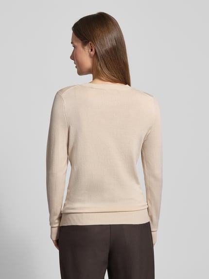 Christian Berg Woman Strickpullover mit gerippten Abschlüssen Sand 5