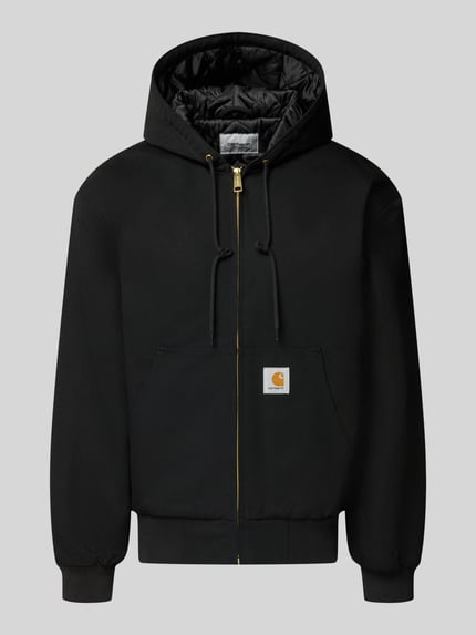 Jacke mit Label-Patch und Känguru-Tasche Shop The Look MANNEQUINE