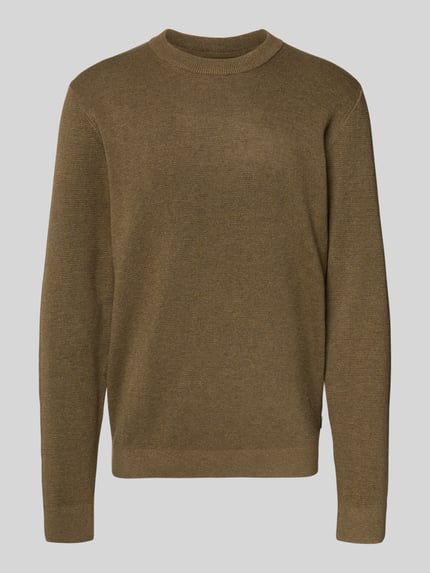 JACK & JONES Premium Gebreide pullover met ronde hals, model 'MILANO' Kaki - 2