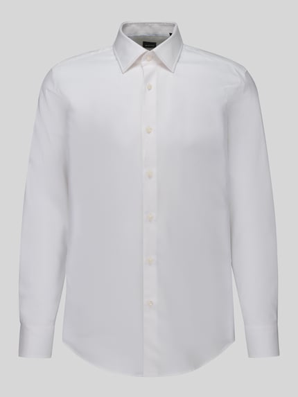 BOSS Slim Fit Businesshemd mit Kentkragen Weiss 2