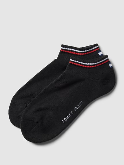 Tommy Hilfiger Sneakersocken mit Kontraststreifen im 2er-Pack Black 1