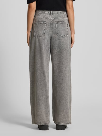 VERO MODA Jeansy z szeroką nogawką z mieszanki bawełny model ‘WIEN’ Jasnoszary 5