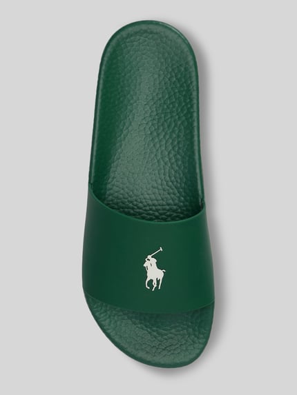 Polo Ralph Lauren Klapki basenowe z nadruk z logo Ciemnozielony 3