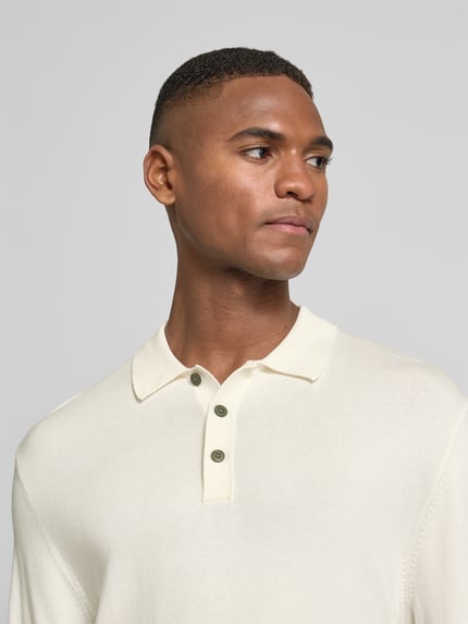 JACK & JONES Premium Koszulka polo z listwą guzikową model ‘WILLIAM’ Biały 3