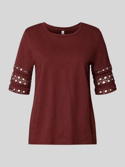 VERO MODA regular fit t-shirt van puur katoen model 'IVACY' Bordeaux - 2