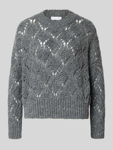 Rich & Royal Strickpullover mit Woll-Alpaka-Anteil Dunkelgrau 2