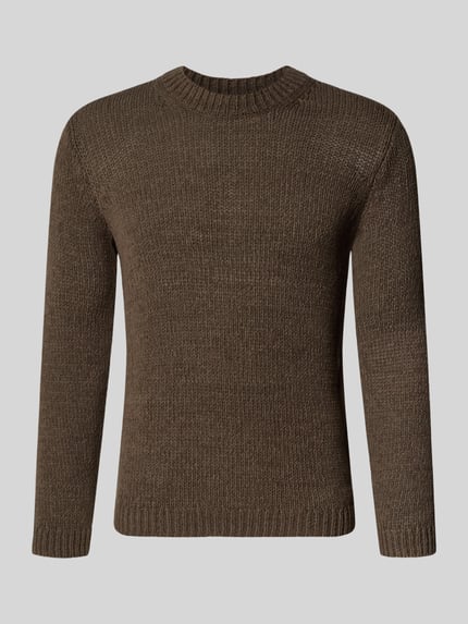 Regular Fit Strickpullover aus Baumwoll-Mix Shop The Look MANNEQUINE