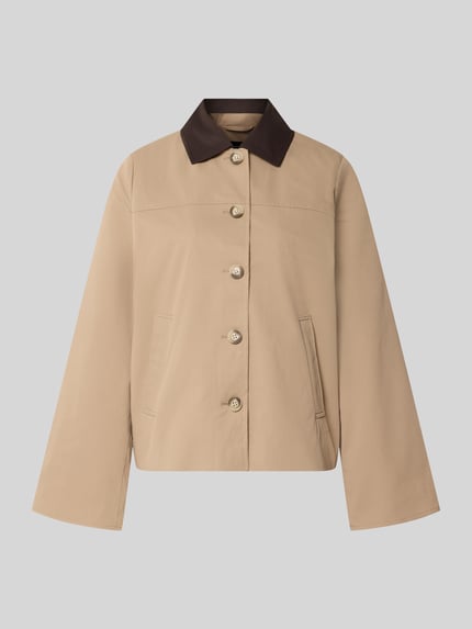 Produktfoto, beżowy bluzon z wykładanym kołnierzem Regular Fit Blouson mit Umlegekragen Modell 'CHELSEAPOPPY' od VERO MODA, tekstura gładka