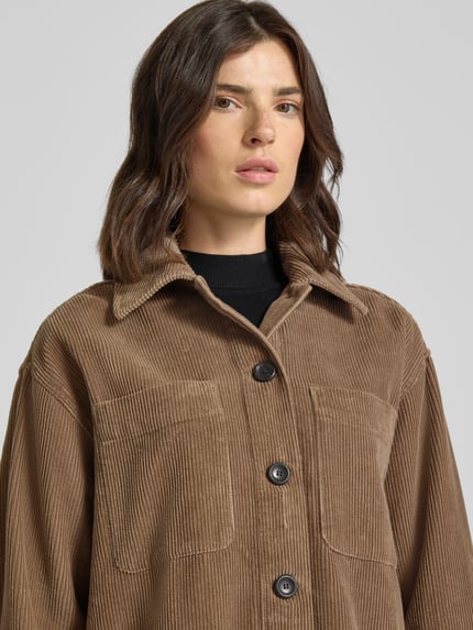 ARMEDANGELS Koszula wierzchnia o kroju oversized z czystej bawełny model ‘ALMARAALI’ Szarobrązowy 3