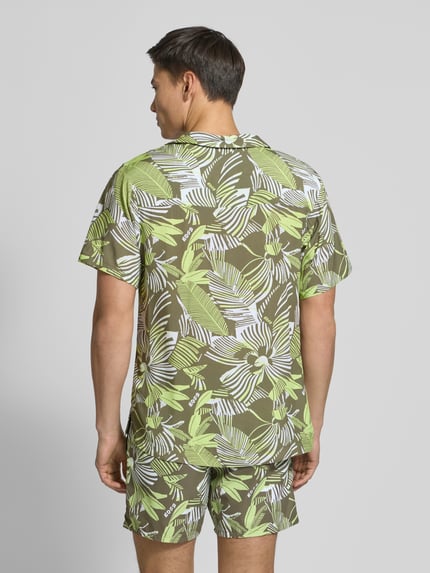 BOSS Relaxed Fit Freizeithemd mit Resortkragen Khaki 5