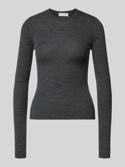 Gebreide pullover van wol met stitching, model 'Corin Jumper' Shop The Look MANNEQUINE