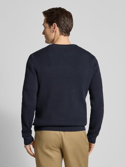 Lindbergh Relaxed Fit Strickpullover mit Rundhalsausschnitt Marine 5