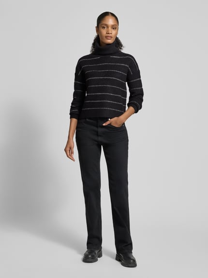 VILA Regular Fit Pullover mit Rollkragen Modell 'Zaza' Black 1