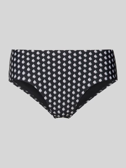 Marc O'Polo Figi bikini z aplikacją z metką model 'PALM BOARDER GEO' Czarny 1
