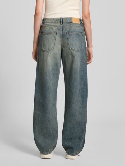 REVIEW Straight Leg Jeans aus reiner Baumwolle Rauchblau 5