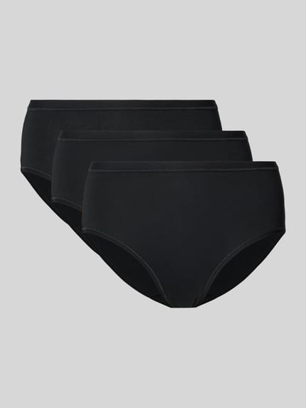 Sloggi Slip met labelprint, model 'GO DAILY' in een set van 3 stuks Zwart - 1