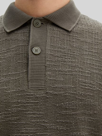 Marc O'Polo Relaxed Fit Poloshirt aus Baumwoll-Mix Dunkelbraun 3