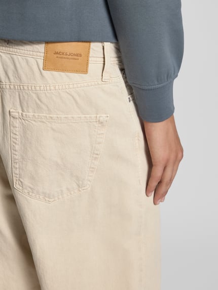 JACK & JONES Jeansy o szerokim kroju z 5 kieszeniami model ‘Iron’ Beżowy 3
