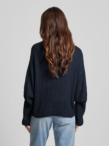 Tom Tailor Denim Strickpullover mit U-Boot-Ausschnitt Dunkelblau 5
