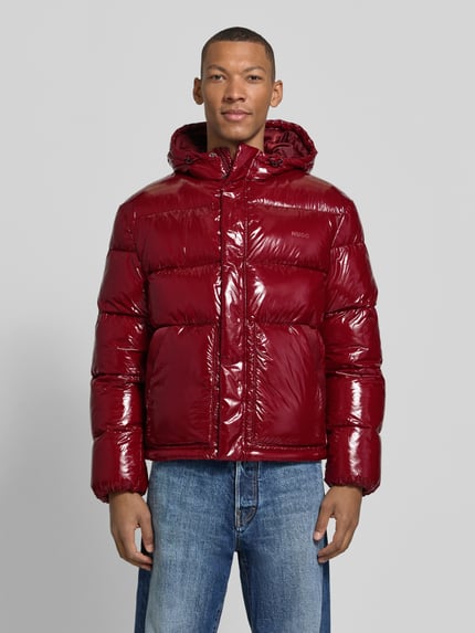 HUGO Pufferjacke mit Kapuze Modell 'Baros2641' Bordeaux 4