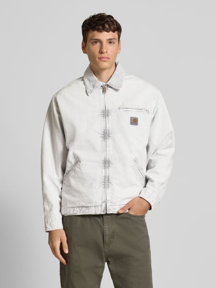 Carhartt Work In Progress Kurtka z wykładanym kołnierzem i zamkiem błyskawicznym Jasnoszary 4