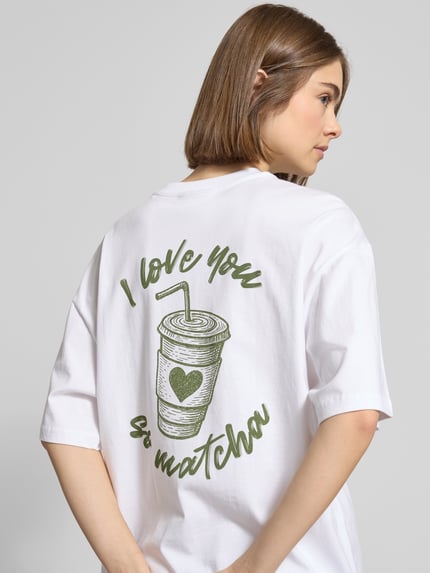 REVIEW Oversized T-shirt met statementprint Wit - 3