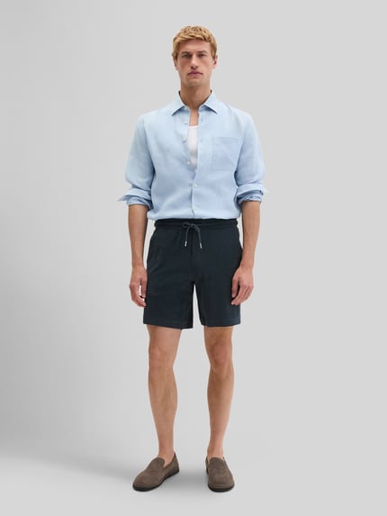 Marc O'Polo Regular Fit Sweatshorts aus reinem Baumwoll-Frottee Dunkelblau 1