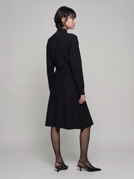 BOSS Ausgestelltes Freizeitkleid aus Schurwoll-Mix Modell 'Faedra' Black 4