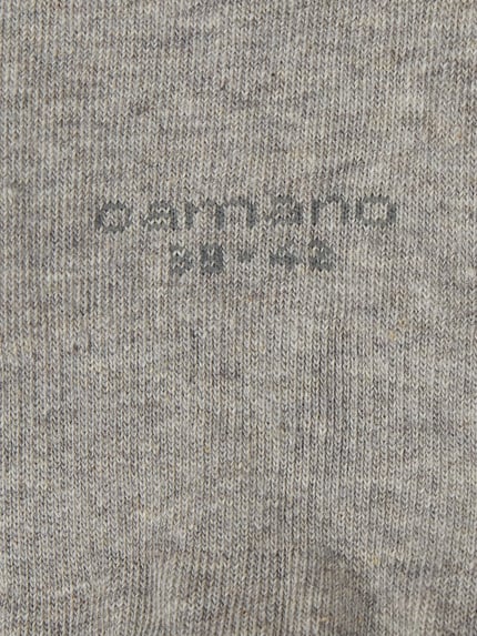 Produktfoto, Socken mit geripptem Abschluss im 2er-Pack von camano aus Baumwoll-Mix mit Stretch-Anteil, meliertes Hellgrau, feine Strickstruktur, Label-Print, körpernaher Schnitt