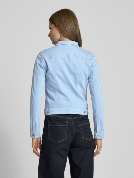 Soyaconcept Jeansjack met paspelzakken op de borst, model 'Erna' Lichtblauw - 5