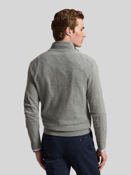 Polo Ralph Lauren Regular Fit Troyer aus reiner Wolle Mittelgrau 5