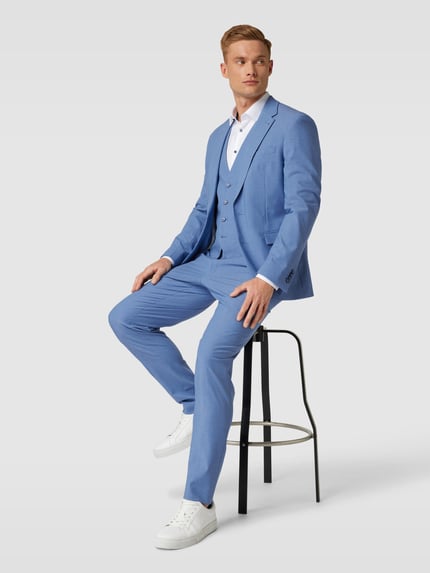 MCNEAL Spodnie garniturowe o kroju slim fit z francuskimi wpuszczanymi kieszeniami Niebieski 1