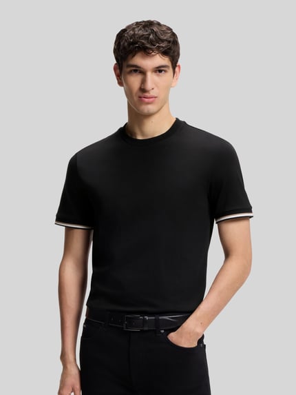 BOSS Regular Fit T-Shirt aus reiner Baumwolle Black 4