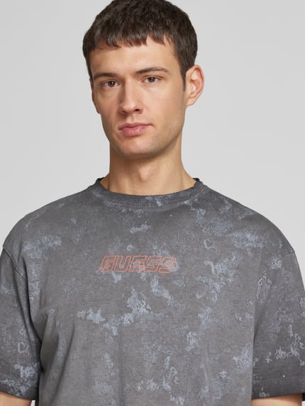 GUESS Activewear T-Shirt mit Label-Print Modell 'MUSCARI' Black 3