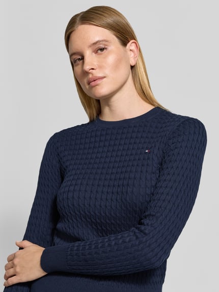 Tommy Hilfiger Regular fit pullover van puur katoen Marineblauw - 3
