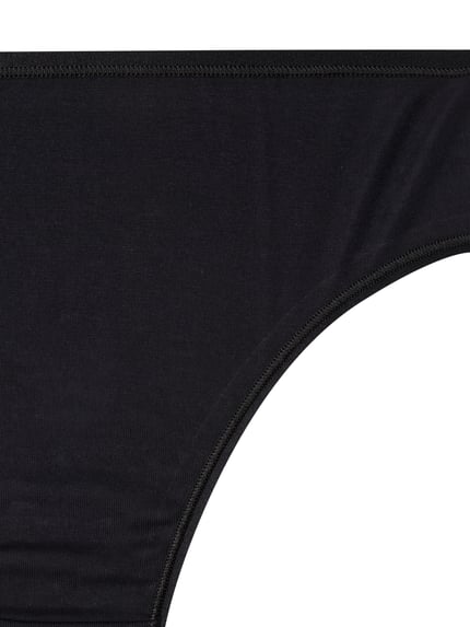 HANRO Slip van katoen - naadloos, model 'Cotton Seamless' Zwart - 3